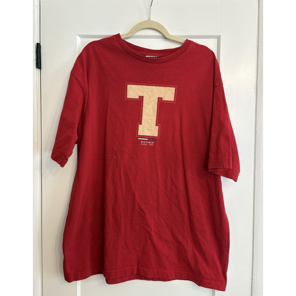 Vintage Tommy Hilfiger Men's XL Double-Sided Graphic T-Shirt